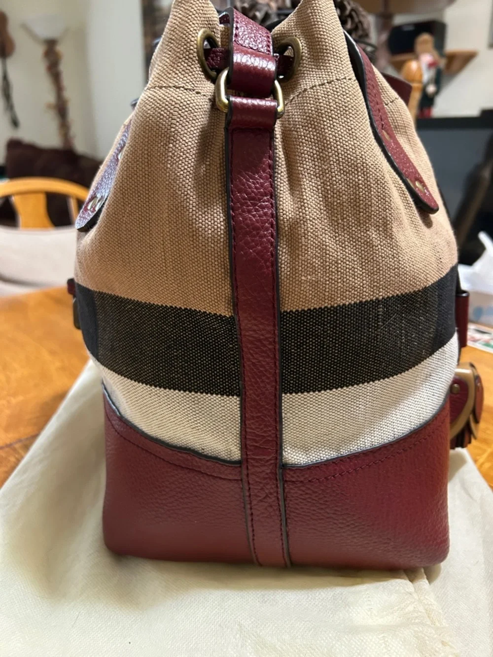 BURBERRY Drawstring Bucket Bag - Picture 3 of 11
